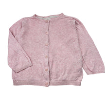 Load image into Gallery viewer, Girls H&amp;M, pink cotton knit cardigan, FUC, size 1-2,  