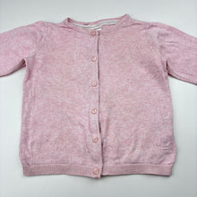 Load image into Gallery viewer, Girls H&amp;M, pink cotton knit cardigan, FUC, size 1-2,  