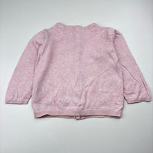 Load image into Gallery viewer, Girls H&amp;M, pink cotton knit cardigan, FUC, size 1-2,  