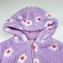 Load image into Gallery viewer, Girls Dymples, zip fleece hooded jacket, GUC, size 00,  