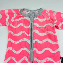 Load image into Gallery viewer, Girls Bonds, striped stretch cotton zip romper Wondersuit, FUC, size 00,  