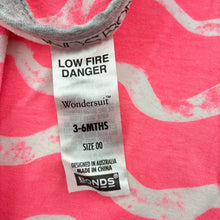 Load image into Gallery viewer, Girls Bonds, striped stretch cotton zip romper Wondersuit, FUC, size 00,  