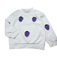 Load image into Gallery viewer, Girls SHEIN, white waffle long sleeve top, embroidered, minor marks, FUC, size 6,  