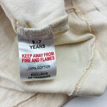 Load image into Gallery viewer, Unisex M CELEBRATE, cream cotton pyjama top, Brussels sprout, GUC, size 6-7,  