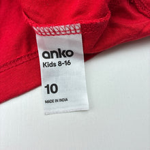 Load image into Gallery viewer, Unisex Anko, plain red cotton t-shirt, EUC, size 10,  