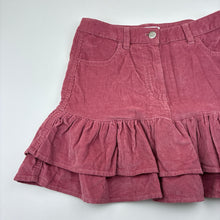 Load image into Gallery viewer, Girls Target, pink corduroy cotton ruffle skirt, adjustable, EUC, size 9,  