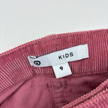 Load image into Gallery viewer, Girls Target, pink corduroy cotton ruffle skirt, adjustable, EUC, size 9,  