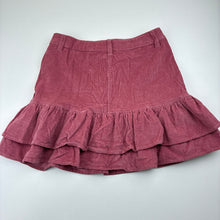 Load image into Gallery viewer, Girls Target, pink corduroy cotton ruffle skirt, adjustable, EUC, size 9,  