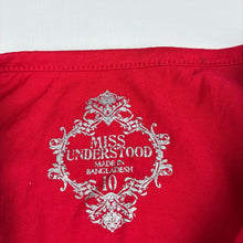 Load image into Gallery viewer, Girls Miss Understood, red cotton long sleeve t-shirt, heart, GUC, size 10,  
