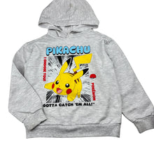 Load image into Gallery viewer, Unisex Pokemon, Pikachu cotton blend fleece lined hoodie, minor marks, FUC, size 6,  