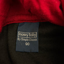 Load image into Gallery viewer, Unisex Money Baby, black velour zip hooded polo sweater,, GUC, size 2,  