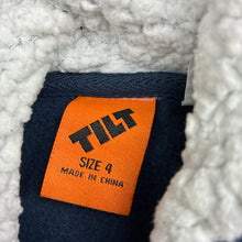 Load image into Gallery viewer, Boys Tilt, navy zip hooded fleece lined sweater, pilling, FUC, size 4,  