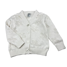 Load image into Gallery viewer, Unisex Anko, cream knit cotton pointelle cardigan, GUC, size 3,  