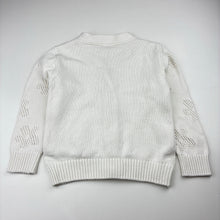 Load image into Gallery viewer, Unisex Anko, cream knit cotton pointelle cardigan, GUC, size 3,  