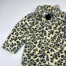 Load image into Gallery viewer, Girls Blue Sky, faux fur jacket, leopard print, GUC, size 2,  
