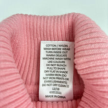 Load image into Gallery viewer, Girls Target, pink cotton blend ribbed long sleeve skivvy, GUC, size 7,  