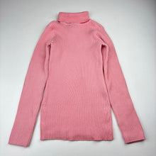 Load image into Gallery viewer, Girls Target, pink cotton blend ribbed long sleeve skivvy, GUC, size 7,  