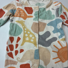 Load image into Gallery viewer, Unisex Next, animal print cotton romper, safari animals, EUC, size 000,  