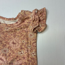 Load image into Gallery viewer, Girls INDIA+GRACE, floral bamboo viscose blend ruffle romper, EUC, size 0000,  