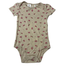Load image into Gallery viewer, Girls Carter's, beige cotton floral bodysuit, EUC, size 1,  