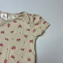 Load image into Gallery viewer, Girls Carter's, beige cotton floral bodysuit, EUC, size 1,  