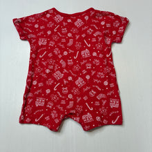 Load image into Gallery viewer, Unisex Anko, Christmas cotton romper, gingerbread man, EUC, size 00,  