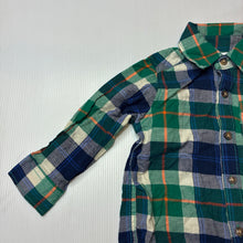 Load image into Gallery viewer, Unisex Carter's, check flannel cotton long sleeve shirt, EUC, size 1,  