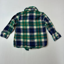 Load image into Gallery viewer, Unisex Carter's, check flannel cotton long sleeve shirt, EUC, size 1,  