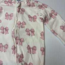 Load image into Gallery viewer, Girls Anko, stretch cotton zip romper, bow, EUC, size 00,  