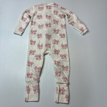 Load image into Gallery viewer, Girls Anko, stretch cotton zip romper, bow, EUC, size 00,  