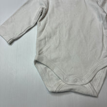 Load image into Gallery viewer, Unisex Baby Berry, white cotton long sleeve bodysuit, GUC, size 00,  
