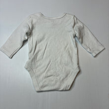 Load image into Gallery viewer, Unisex Baby Berry, white cotton long sleeve bodysuit, GUC, size 00,  