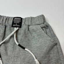 Load image into Gallery viewer, Unisex DESIGN, grey waffle shorts, elasticated, FUC, size 3,  