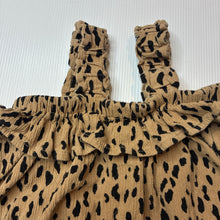 Load image into Gallery viewer, Girls Seed, animal print cotton ruffle top, GUC, size 3,  