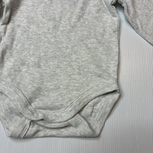 Load image into Gallery viewer, Unisex Baby Berry, grey cotton long sleeve bodysuit, EUC, size 00,  