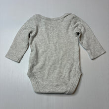 Load image into Gallery viewer, Unisex Baby Berry, grey cotton long sleeve bodysuit, EUC, size 00,  