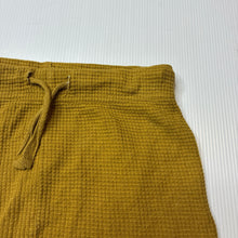 Load image into Gallery viewer, Unisex Baby Baby, mustard cotton waffle shorts, elasticated, GUC, size 1,  