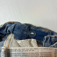 Load image into Gallery viewer, Girls Zara, blue denim shorts, adjustable, GUC, size 8,  