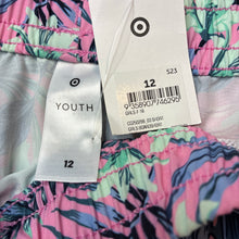 Load image into Gallery viewer, Girls Target, board shorts, elasticated, tropical leaves, NEW, size 12,  