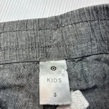 Load image into Gallery viewer, Boys Target, grey linen blend shorts, elasticated, GUC, size 3,  