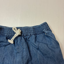 Load image into Gallery viewer, Girls THE 1964 Denim COMPANY, blue chambray cotton ruffle shorts, elasticated, GUC, size 4,  