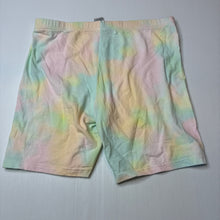 Load image into Gallery viewer, Girls Anko, tie dyed stretch cotton bike shorts, elasticated, minor marks, FUC, size 16,  