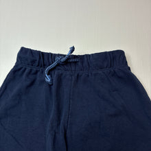 Load image into Gallery viewer, Unisex H&amp;M, navy cotton blend shorts, elasticated, GUC, size 9,  
