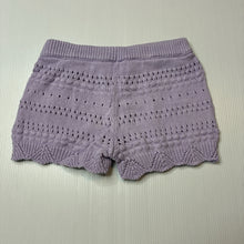 Load image into Gallery viewer, Girls Anko, purple cotton pointelle shorts, EUC, size 2,  