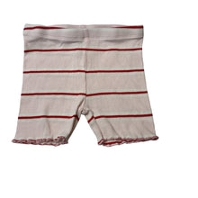Load image into Gallery viewer, Girls Anko, striped stretch cotton ribbed bike shorts, elasticated, GUC, size 2,  