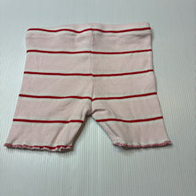 Load image into Gallery viewer, Girls Anko, striped stretch cotton ribbed bike shorts, elasticated, GUC, size 2,  