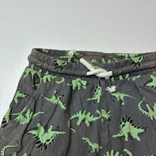 Load image into Gallery viewer, Unisex KID, organic cotton shorts, elasticated, dinosaur, wash fade, FUC, size 5,  