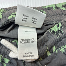 Load image into Gallery viewer, Unisex KID, organic cotton shorts, elasticated, dinosaur, wash fade, FUC, size 5,  