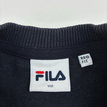 Load image into Gallery viewer, Unisex FILA, navy sweater, embroidered, wash fade, FUC, size 5,  