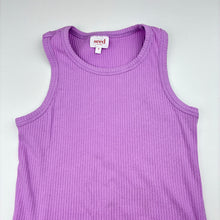Load image into Gallery viewer, Girls Seed, purple stretch cotton ribbed singlet, GUC, size 8,  